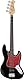 Rocktile Pro JB-30BK 70’s Deluxe E-Bass - Jazz-Style E-Bass - Body: Pappel - Hals: Ahorn - Griffbrett: Engineered Wood - 2 Single-Coil Tonabnehmer - 2 Volume-/ 1 Toneregler - Schwarz