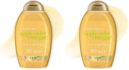 Image of OGX Apple Cider Vinegar Clarifying Shampoo for Oily and Greasy Hair, 385 ml (Pack of 2)
