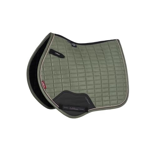 Carré de contact rapproché Mini LeMieux en daim coloris romarin pour poney