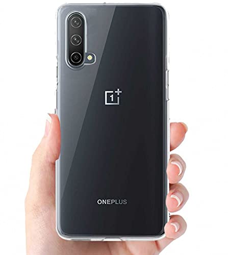 Image of Soft Flexible Silicone Back Cover Compatible with OnePlus Nord CE 5G, Transparent Case