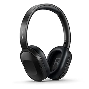 Philips Draadloze Koptelefoon, Actieve Noise Cancellation Hoofdtelefoon met meegeleverde Microfoon, Over-Ear voor Volwassenen, Compatibel met 2 Bluetooth-apparaten, 30 uur Speeltijd TAH6506BK/00