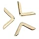Hztyyier 50Pcs Buchecken Gold, Eckenschutz Metall Albumschmuck Ecke Buchecken Kantendekor Taschenecken für Buch Scrapbooking Alben
