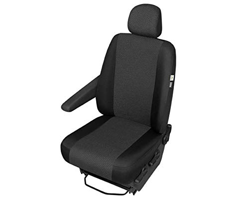 Housse de siège, protège-siège, 3 places, housse de siège conducteur, housse de banquette, sur mesure, compatible avec Nissan NV300, compatible avec : Renault Trafic 3, Opel Vivaro B,