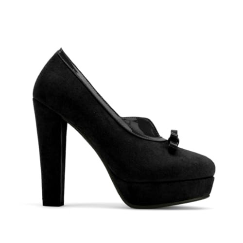 Image of SHODENSE Women Vintage Chunky Platform Loafers Pumps Tassel Round Closed Toe Slip On Suede Block High Heel Dress Loafer Shoes Buckle Strap Oxford Loafers Fringe Pump Dressy Chic Sexy Y2k 4-11 M US