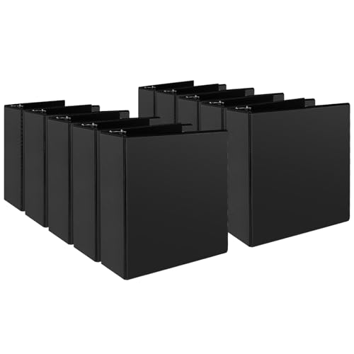 Cixildts 7,6 cm D-Ringordner 10er Pack Schwarz