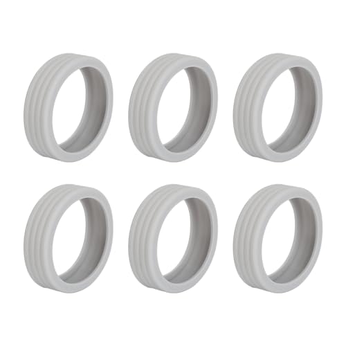 Silicone Wheel Cover Set, 16pcs Luggage Wheel Cover Noise Reduction, Shock Absorbing, Easy to Clean, Strong and Anti Aging, Fits Most Luggage Wheels (Silver Gray)