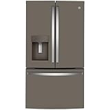 GE GYE22GMNES 36' French Door Counter Depth Refrigerator with 22.1 cu. ft. Total Capacity Space Saving Ice Maker Showcase LED Lighting in Slate