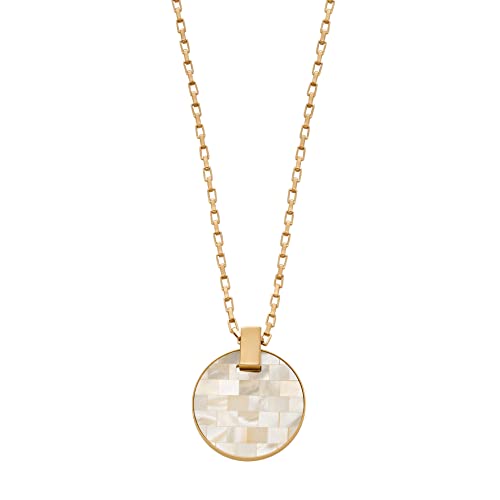 Skagen Women's Sea Glass Gold Tone Necklace, Gold Cobblestone #TOP7