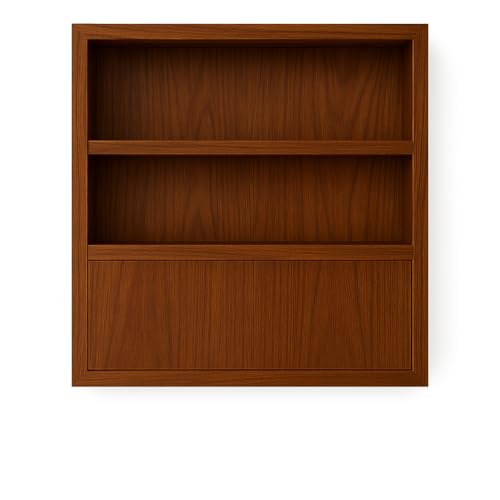 Image of Solid Sheesham Wood Wall Mounted Foldable Study Desk | Honey Finish | Space Saving Writing Table with Shelves | Self Assembly with Screws & Plugs (Honey)