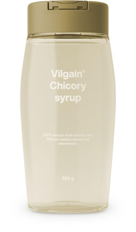Vilgain Chicory Syrup (350 g) Ballaststoffreicher Zichoriensirup Veganer Zuckerersatz Ohne Zuckerzusatz Kalorienarme Honig Alternative Mit 69% Inulin Low Carb Süßungsmittel Für Kaffee & Backen