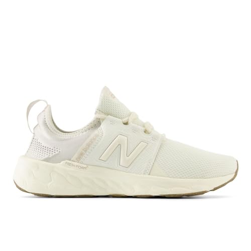 New Balance Women's Fresh Foam X Cruz V3 Running Shoe, Angora/Sea Salt/Timberwolf, 6 M