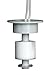 Madison M8000-C Liquid Level Sensor, Miniature Vertical Float Switch, Polypropylene, 3/4