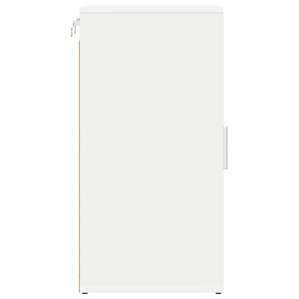 Szafki na buty, 2 sztuki, białe, 32 x 35 x 70 cm, materiał drewnopochodny, do korytarza, przedpokoju, sypialni z drzwiami i 5 wkładanymi półkami, organizer na buty zapewnia porządek i