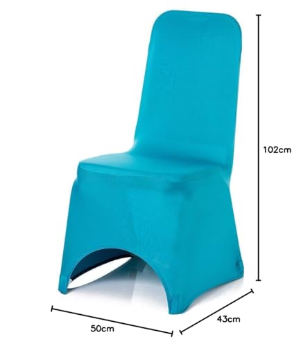 Housse pour banquet extensible turquoise WedDecor pour protéger 100 chaises
