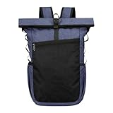 Beedozo Mochila De Senderismo Impermeable,Mochila De Tela Oxford - Mochila plegable de gran capacidad - Mochila de moda con múltiples bolsillos para viajes al aire libre, camping, senderismo