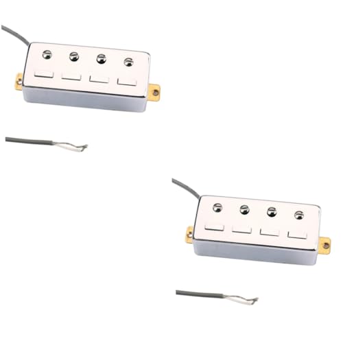 FAVOMOTO 2sets Bass Humbucker Pickup Covers 2 Core Wire Sealed Pickups 4string*2
