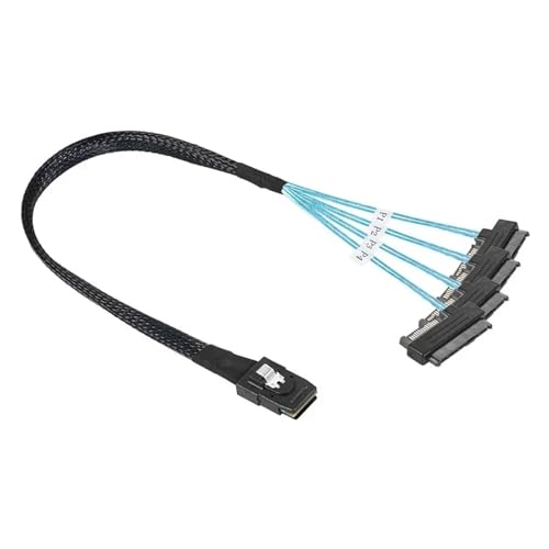 Cable S/AS 36P SFF 8087 a 4 S/AS 29P SFF-8482 con divisor SATA 0.5m