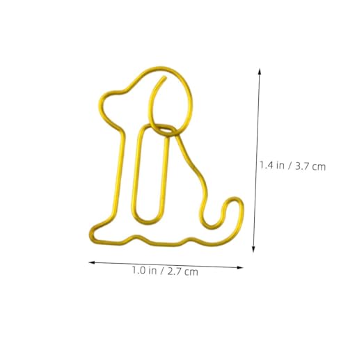 Gogogmee 60個 かわいい子犬型ゼムクリップ 中 多機能ブックマーク兼用 ペーパークリップ 事務用品 オフィス 学校 家用 書類整理に 犬好き向け