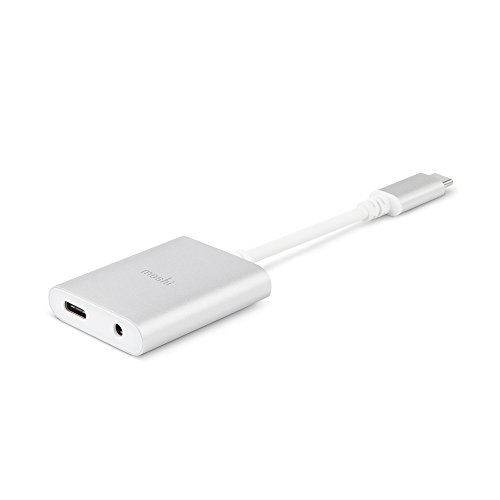 Moshi 2-in-1 USB-C Headphone Jack Adapter with Charging, Type-C to 3.5mm Audio Adapter