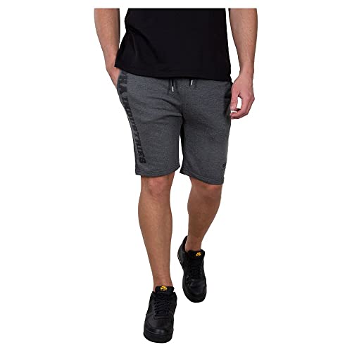 Alpha Industries Basic SL Short for Men, Grey Heather, XS