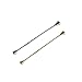 SamWay 2PCS Mens Jewelry Collar Pins, Platinum Plated Cone Shape Ended Bar Collar Pin Eyelet Pin Each of Black and Silver