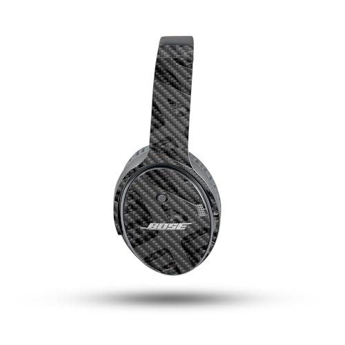 Image of MightySkins Carbon Fiber Skin Compatible with Bose QuietComfort 35 II Headphones - Tech Wave | Protective, Durable Textured Carbon Fiber Finish | Easy to Apply, Remove, and Change Style