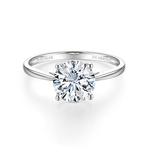 LynChoe IGI Certified LAB Grown Diamond Engagement Rings for Women, Round Cut...