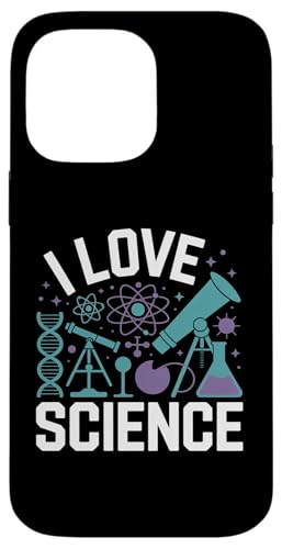 I Love Science DNA顕微鏡 アトム スマホケース iPhone 14 Pro Max 用