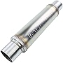 TOTALFLOW 20116 Straight Through Universal Exhaust Muffler - 409 Stainless Steel - 2.5 Inch Inner Diameter Inlet / Outlet