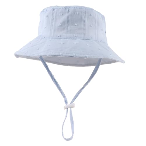 OMUKY Baby Sun Hat Cotton Beach Cap for Infant Toddler Boys and Girls Sun Protection Bucket Hat