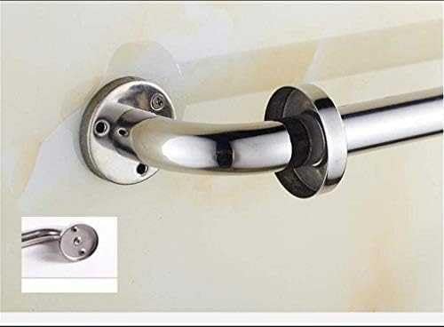 Maniglione di Sicurezza in Acciaio Inox per Bagno | Portasciugamani Dritto a parete/30 cm - Accessibilità per disabili e mensole ausiliarie (40 cm)