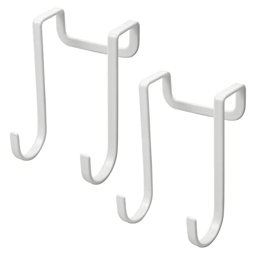 2 Piezas Perchero para Puerta, Gancho Puerta, Ganchos Sobre la Puerta, Percha Puerta Z Reversible, Colgadores de Puerta Ganchos del Cajón Gancho para Puertas para Baño Cocina Puerta Armario Cajón
