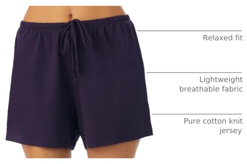 Image of Nautica Womens Sleep Shorts - Mid-Thigh, Lightweight, Breathable Pajama Bottoms - Cotton Knit Jersey Sleepwear and Loungewear