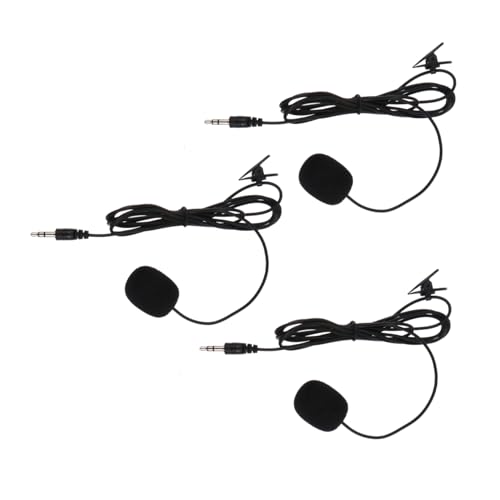 Parliky 3 Stück Professionelles USB Lavalier Mikrofon mit Stabilem Clip Kompakt Langlebig für Laptop Smartphone Live Streaming Vlog Interview Praktische Ansteckmikrofone für...