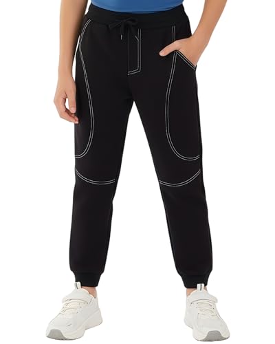 Boys Fleece Joggers Sweatpants, Fashion Soft Kids Active Basic Sweat Pants with Pocket & Drawstring Size 4-12
