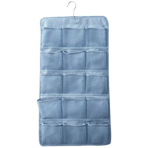 VILLFUL Bolsa para Ropa Interior de Armario Azul de Tela Oxford Doble Cara, Ahorra Espacio y Se Cuelga Fácilmente Dormitorio o Armario