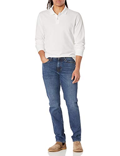 Amazon Essentials Long-Sleeve Polo Shirt for Men, Slim Fit Pique4