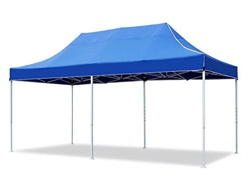 2 in 1 Gazebo Tent/Outdoor Tent 10 x 20 ft / 3 x 6 mtr (Heavy Duty) Portable&Foldable/Outdoor Garden Décor/Gazebo Canopy Tent,Adjustable Height 2 Mins Installation| Blue, 40