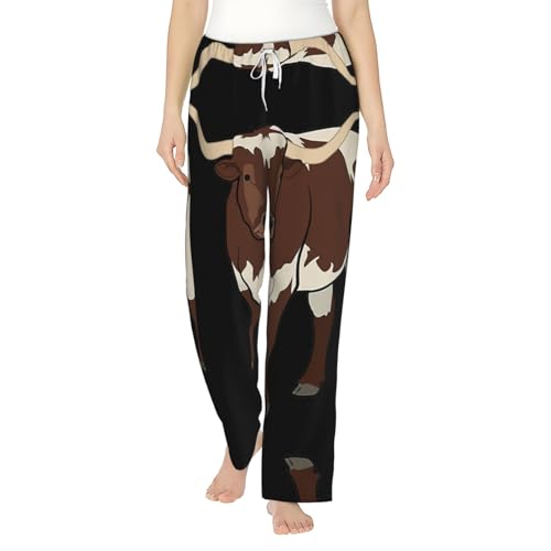 Pantalon pyjama vache femme coupe ample contre l'inconfort des nuits agitées