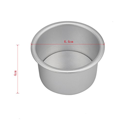 Mini Springform Pans, 2.5 Inch Anodized Aluminum Christmas Cute Cake Mould Removable Bottom Pudding Mold 5 Pack
