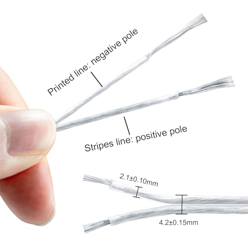 Image of UL2468 18 AWG 2 Conductor Wire, Clear PVC, 50 FT (15M)