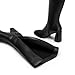 DREAM PAIRS Knee High Boots for Women Square Toe Gogo Chunky Heel with Side Zip,Size 8,Black-Pu,SDKB2407W