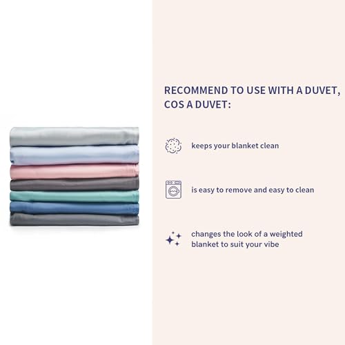 Image of YnM 5lbs Weighted Blanket for Adults,Cotton Heavy Bed Throw Blanket with Cooling Glass Beads for All Season Use, Ideal for ~40lbs (41x60 Inches, Twin, Navy)
