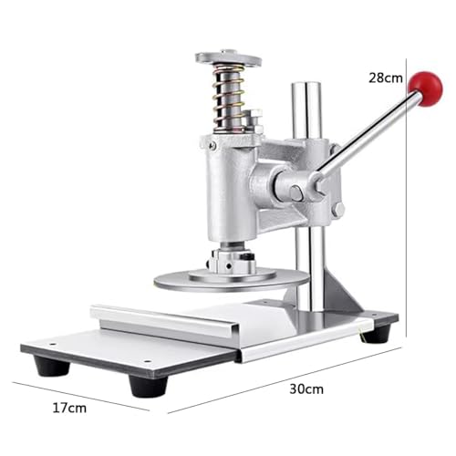 Pressa manuale per pizza – Spessore regolabile in acciaio inox tortilla e tortilla per uso domestico e commerciale (14 cm)