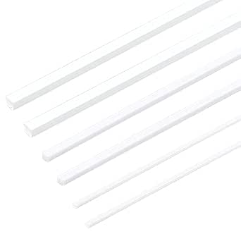 10ER PACKUNG ABS Rundrohr Streifen Stab Bauhandwerk Architektur 250mm Weiß EUR 7,07 - DE