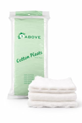 1ABOVE Cotton Wool Pleat 80g 100% Pure Cotton Super Soft & Gentle Ideal for Makeup Removal & Daily Beauty Care