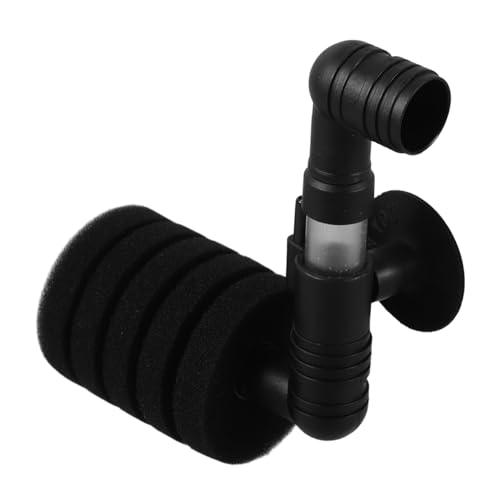 POPETPOP 小型水槽用コンパクト水中フィルター 吸盤付き設置簡単 高耐久ろ過装置 魚の健康維持用酸素供給対応 水槽循環改善フィルター