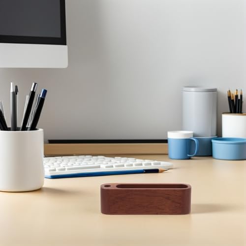 Tarjetero de escritorio PRETYZOOM con tacto cómodo y soportes de madera 6