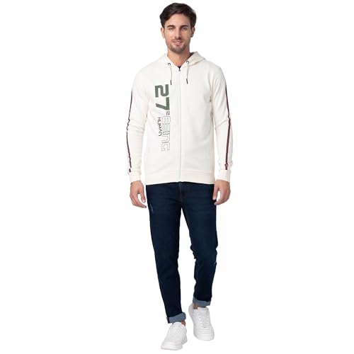 Image of Being Human Men's Solid Cotton Blend Soft Comfortable Long Sleeve Hoody