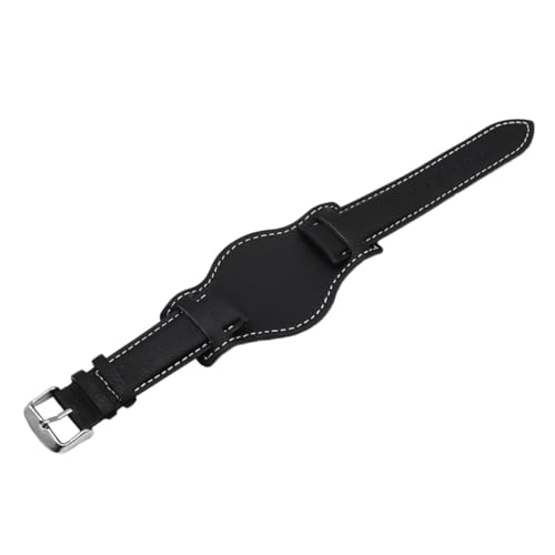 Bracelet de montre en cuir pour hommes au design épuré noir classique